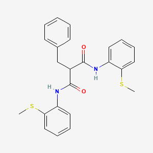 molecular formula C24H24N2O2S2 B5202778 2-benzyl-N,N'-bis[2-(methylthio)phenyl]malonamide 
