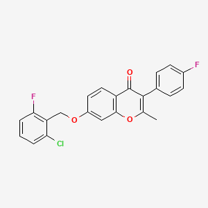 molecular formula C23H15ClF2O3 B5202788 7-[(2-chloro-6-fluorobenzyl)oxy]-3-(4-fluorophenyl)-2-methyl-4H-chromen-4-one 
