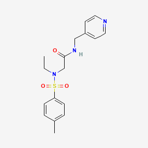 molecular formula C17H21N3O3S B5202806 N~2~-ethyl-N~2~-[(4-methylphenyl)sulfonyl]-N~1~-(4-pyridinylmethyl)glycinamide 