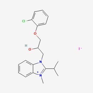 molecular formula C20H24ClIN2O2 B5202829 3-[3-(2-chlorophenoxy)-2-hydroxypropyl]-2-isopropyl-1-methyl-1H-3,1-benzimidazol-3-ium iodide 
