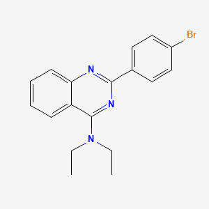 molecular formula C18H18BrN3 B5202835 2-(4-bromophenyl)-N,N-diethyl-4-quinazolinamine 