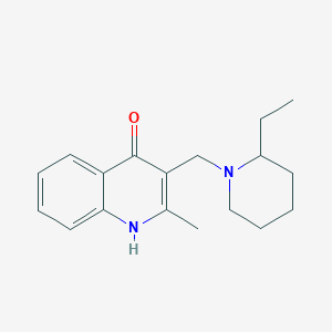 molecular formula C18H24N2O B5202843 3-[(2-ethyl-1-piperidinyl)methyl]-2-methyl-4-quinolinol 