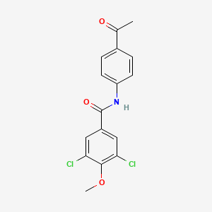 molecular formula C16H13Cl2NO3 B5202845 N-(4-acetylphenyl)-3,5-dichloro-4-methoxybenzamide 