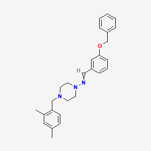 molecular formula C27H31N3O B5202867 N-[3-(benzyloxy)benzylidene]-4-(2,4-dimethylbenzyl)-1-piperazinamine 