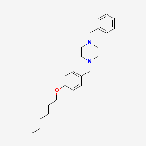molecular formula C24H34N2O B5202888 1-benzyl-4-[4-(hexyloxy)benzyl]piperazine 