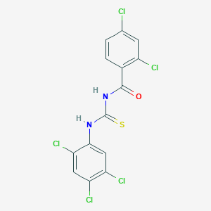 molecular formula C14H7Cl5N2OS B5202895 2,4-dichloro-N-{[(2,4,5-trichlorophenyl)amino]carbonothioyl}benzamide 
