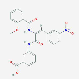 3-{[2-[(2-methoxybenzoyl)amino]-3-(3-nitrophenyl)acryloyl]amino}benzoic acid