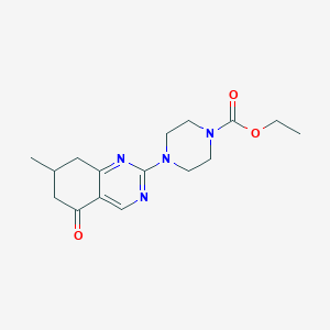 molecular formula C16H22N4O3 B5202922 ethyl 4-(7-methyl-5-oxo-5,6,7,8-tetrahydro-2-quinazolinyl)-1-piperazinecarboxylate 