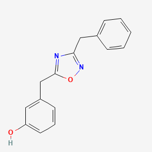 molecular formula C16H14N2O2 B5202935 3-[(3-benzyl-1,2,4-oxadiazol-5-yl)methyl]phenol 