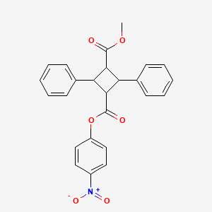 molecular formula C25H21NO6 B5202951 methyl 4-nitrophenyl 2,4-diphenyl-1,3-cyclobutanedicarboxylate 