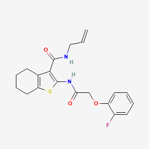 molecular formula C20H21FN2O3S B5202995 N-allyl-2-{[(2-fluorophenoxy)acetyl]amino}-4,5,6,7-tetrahydro-1-benzothiophene-3-carboxamide 