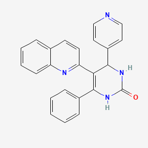 6-phenyl-4-(4-pyridinyl)-5-(2-quinolinyl)-3,4-dihydro-2(1H)-pyrimidinone