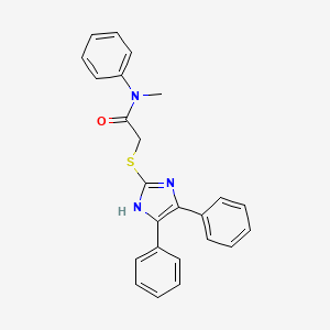 molecular formula C24H21N3OS B5203056 2-[(4,5-diphenyl-1H-imidazol-2-yl)thio]-N-methyl-N-phenylacetamide 