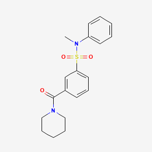 molecular formula C19H22N2O3S B5203063 N-methyl-N-phenyl-3-(1-piperidinylcarbonyl)benzenesulfonamide 