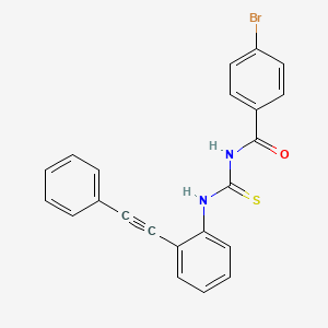molecular formula C22H15BrN2OS B5203094 4-bromo-N-({[2-(phenylethynyl)phenyl]amino}carbonothioyl)benzamide 