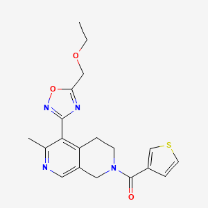 molecular formula C19H20N4O3S B5203151 5-[5-(ethoxymethyl)-1,2,4-oxadiazol-3-yl]-6-methyl-2-(3-thienylcarbonyl)-1,2,3,4-tetrahydro-2,7-naphthyridine 
