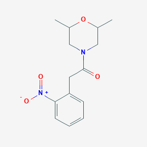 molecular formula C14H18N2O4 B5203161 2,6-dimethyl-4-[(2-nitrophenyl)acetyl]morpholine 