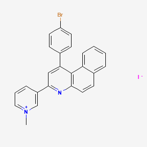 3-[1-(4-bromophenyl)benzo[f]quinolin-3-yl]-1-methylpyridinium iodide