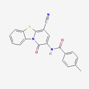 N-(4-cyano-1-oxo-1H-pyrido[2,1-b][1,3]benzothiazol-2-yl)-4-methylbenzamide