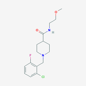 molecular formula C16H22ClFN2O2 B5203238 1-(2-chloro-6-fluorobenzyl)-N-(2-methoxyethyl)-4-piperidinecarboxamide 