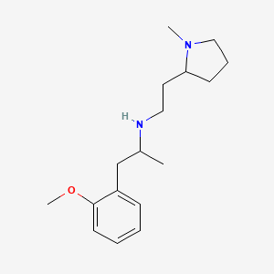 molecular formula C17H28N2O B5203240 1-(2-methoxyphenyl)-N-[2-(1-methyl-2-pyrrolidinyl)ethyl]-2-propanamine 