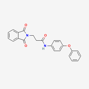 molecular formula C23H18N2O4 B5203256 3-(1,3-dioxo-1,3-dihydro-2H-isoindol-2-yl)-N-(4-phenoxyphenyl)propanamide 