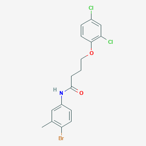 molecular formula C17H16BrCl2NO2 B5203264 N-(4-bromo-3-methylphenyl)-4-(2,4-dichlorophenoxy)butanamide 