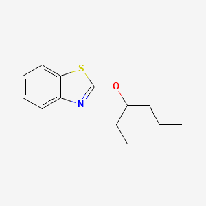 molecular formula C13H17NOS B5203265 2-(1-ethylbutoxy)-1,3-benzothiazole 