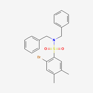 molecular formula C22H22BrNO2S B5203332 N,N-dibenzyl-2-bromo-4,5-dimethylbenzenesulfonamide 