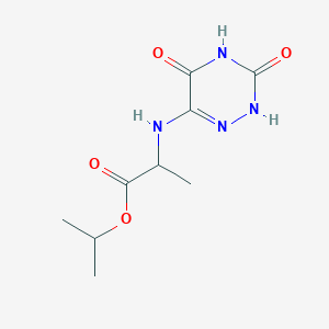 molecular formula C9H14N4O4 B5203372 isopropyl N-(3,5-dioxo-2,3,4,5-tetrahydro-1,2,4-triazin-6-yl)alaninate 