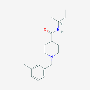 molecular formula C18H28N2O B5203379 N-(sec-butyl)-1-(3-methylbenzyl)-4-piperidinecarboxamide 