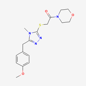 molecular formula C17H22N4O3S B5203408 4-({[5-(4-methoxybenzyl)-4-methyl-4H-1,2,4-triazol-3-yl]thio}acetyl)morpholine 