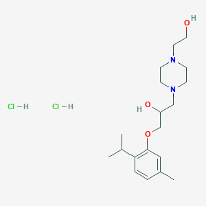 1-[4-(2-hydroxyethyl)-1-piperazinyl]-3-(2-isopropyl-5-methylphenoxy)-2-propanol dihydrochloride