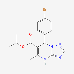 molecular formula C16H17BrN4O2 B5203465 isopropyl 7-(4-bromophenyl)-5-methyl-4,7-dihydro[1,2,4]triazolo[1,5-a]pyrimidine-6-carboxylate 