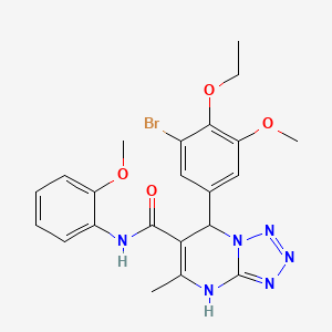 molecular formula C22H23BrN6O4 B5203479 7-(3-bromo-4-ethoxy-5-methoxyphenyl)-N-(2-methoxyphenyl)-5-methyl-4,7-dihydrotetrazolo[1,5-a]pyrimidine-6-carboxamide 