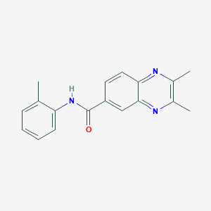 molecular formula C18H17N3O B5203485 2,3-dimethyl-N-(2-methylphenyl)-6-quinoxalinecarboxamide 