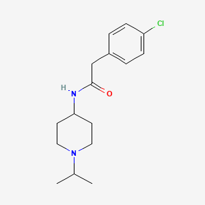 molecular formula C16H23ClN2O B5203490 2-(4-chlorophenyl)-N-(1-isopropyl-4-piperidinyl)acetamide 