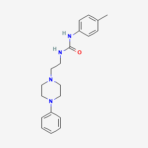 molecular formula C20H26N4O B5203540 N-(4-methylphenyl)-N'-[2-(4-phenyl-1-piperazinyl)ethyl]urea 