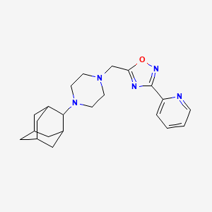 molecular formula C22H29N5O B5203541 1-(2-adamantyl)-4-{[3-(2-pyridinyl)-1,2,4-oxadiazol-5-yl]methyl}piperazine 