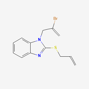 molecular formula C13H13BrN2S B5203550 2-(allylthio)-1-(2-bromo-2-propen-1-yl)-1H-benzimidazole 