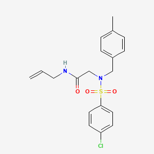 molecular formula C19H21ClN2O3S B5203557 N~1~-allyl-N~2~-[(4-chlorophenyl)sulfonyl]-N~2~-(4-methylbenzyl)glycinamide 