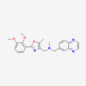 molecular formula C23H24N4O3 B5203560 1-[2-(2,3-dimethoxyphenyl)-5-methyl-1,3-oxazol-4-yl]-N-methyl-N-(6-quinoxalinylmethyl)methanamine 