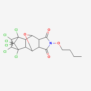 molecular formula C17H15Cl6NO4 B5203587 11-butoxy-3,4,5,6,15,15-hexachloro-14-oxa-11-azapentacyclo[6.5.1.1~3,6~.0~2,7~.0~9,13~]pentadec-4-ene-10,12-dione 