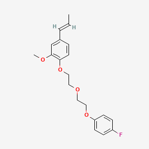 molecular formula C20H23FO4 B5203602 1-{2-[2-(4-fluorophenoxy)ethoxy]ethoxy}-2-methoxy-4-(1-propen-1-yl)benzene 