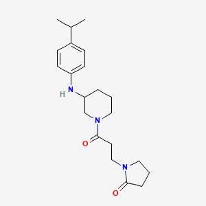 molecular formula C21H31N3O2 B5203613 1-(3-{3-[(4-isopropylphenyl)amino]-1-piperidinyl}-3-oxopropyl)-2-pyrrolidinone 