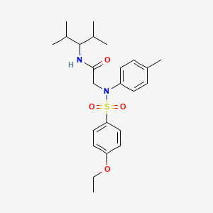 molecular formula C24H34N2O4S B5203622 N~2~-[(4-ethoxyphenyl)sulfonyl]-N~1~-(1-isopropyl-2-methylpropyl)-N~2~-(4-methylphenyl)glycinamide 