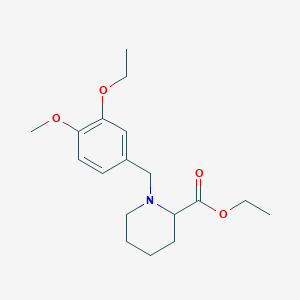 molecular formula C18H27NO4 B5203635 ethyl 1-(3-ethoxy-4-methoxybenzyl)-2-piperidinecarboxylate 