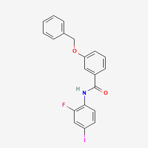 molecular formula C20H15FINO2 B5203652 3-(benzyloxy)-N-(2-fluoro-4-iodophenyl)benzamide 