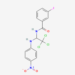 molecular formula C15H11Cl3IN3O3 B5203678 3-iodo-N-{2,2,2-trichloro-1-[(4-nitrophenyl)amino]ethyl}benzamide CAS No. 303105-04-6