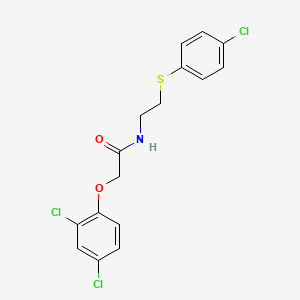 molecular formula C16H14Cl3NO2S B5203684 N-{2-[(4-chlorophenyl)thio]ethyl}-2-(2,4-dichlorophenoxy)acetamide 